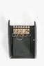 Gucci Black Leather Monogram Key Case