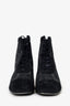 Christian Dior Black Suede/Mesh Embroidered Naughtily-D Ankle Boots Size 38.5