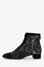 Christian Dior Black Suede/Mesh Embroidered Naughtily-D Ankle Boots Size 38.5