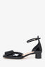 Christian Dior Black Patent Idyll Ankle Strap Pumps Size 38