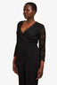 Diane Von Fustenberg Black Lace Belted Pantsuit Size 10