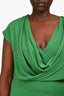 Diane Von Fustenberg Green Silk Draped Mini Dress Size 10