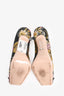 Gucci Black Floral Crystal 'Dionysus' Embellished Square Toe Heels Size 36