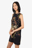 Dolce & Gabbana Black/Multicolour Floral Print Sleeveless Mini Dress Size 42