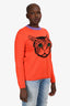 Gucci Orange/Purple Cat Graphic Sweater Size M