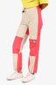 Gucci x North Face Cream/Pink Logo Embroidered Track Pants Size XS