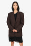 Filippa K Brown/Black Double Pocket Blazer Size 38