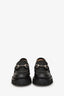 Gucci Black Leather GG Supreme Platform Loafers Size 34.5