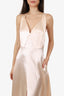 Philosophy di Lorenzo Pink Satin Front Slit Gown Size 40