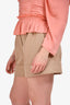 Miu Miu 2019 Light Brown Virgin Wool Tailored Shorts Size 40