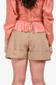 Miu Miu 2019 Light Brown Virgin Wool Tailored Shorts Size 40