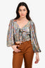 Elliatt Multicolour Paisley Pattern Long Sleeve Crop Top Size S