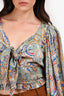 Elliatt Multicolour Paisley Pattern Long Sleeve Crop Top Size S