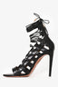 Aquazzura Black Leather 'Amazon' 105 Heels Size 36.5