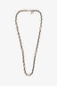 Gucci Sterling Silver Interlocking G Silver Chain Station Necklace