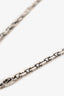 Gucci Sterling Silver Interlocking G Silver Chain Station Necklace