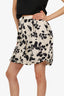 Moncler Black/White Nylon Printed Mini Skirt Size 42