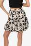 Moncler Black/White Nylon Printed Mini Skirt Size 42