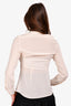 Stella McCartney Cream Silk 'Too Late For Bed' Button Down Top Size 38