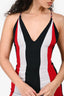 Gabriela Hearst Grey/Black/Red Striped Maxi Dress
