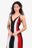 Gabriela Hearst Grey/Black/Red Striped Maxi Dress