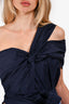 Johanna Ortiz Navy Bow Detailed Strapless Top Size 0