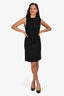 Joseph Black Sleeveless Draped Midi Dress Size 38