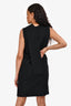 Joseph Black Sleeveless Draped Midi Dress Size 38