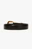 Celine Black Leather Western Belt GHW Size 90