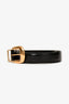 Celine Black Leather Western Belt GHW Size 90