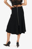 Judith & Charles Black Side Zipper Midi Skirt Size 4