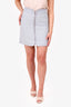 Sandro Blue Jacquard Zip-up Mini Skirt Size 34