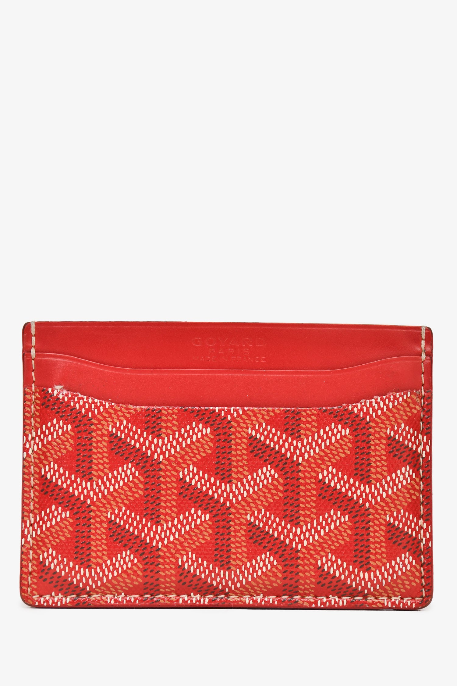 Goyard Red Leather 'Saint-Sulpice' Card Holder – Mine & Yours