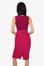 Burberry Purple Silk Draped neck Sleeveless Midi Dress Size 4