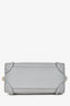 Celine 2021 Grey Leather Nano Luggage Top Handle with Strap