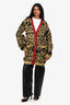 Gucci Black/Gold/Red Metallic Thread Animal Print Boyfriend Cardigan Size XXS