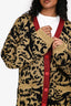 Gucci Black/Gold/Red Metallic Thread Animal Print Boyfriend Cardigan Size XXS