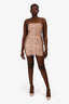 Alexander Wang Bronze Fringe Tube Mini Dress Size 8