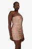 Alexander Wang Bronze Fringe Tube Mini Dress Size 8