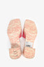 Gucci Pink Rubber Marble Logo Heeled Sandals Size 38