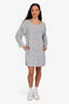 Nili Lotan Blue/White Striped Linen Tunic Dress Size S