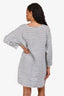 Nili Lotan Blue/White Striped Linen Tunic Dress Size S