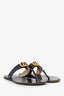 Gucci Black Leather Marmont Thong Sandals Size 37.5 (As Is)