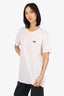 T-shirt à col rond Dolce & Gabbana avec écusson logo blanc, taille 56 pour homme