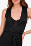 Pre-Loved Chanel Black Knit V-Neck Dress with Bustier Detail Slip Dress Size 34