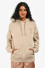 Ami Beige Logo Embroidered Hoodie Size M
