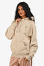 Ami Beige Logo Embroidered Hoodie Size M