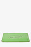 Balenciaga Green Leather Logo Card Holder (As Is)