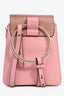 Chloe Pink Leather/Suede Mini Faye Bag