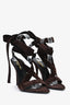 Saint Laurent Brown Suede Criss Cross Stap Sandal Size 37.5